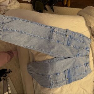 Cinq à Sept Light Blue denim cargo pants